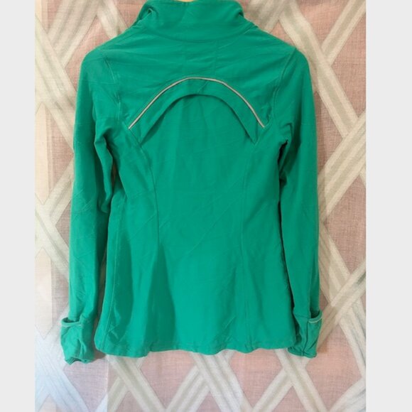 Bright Green Athletic Sip Up Hoodie - Picture 4 of 8